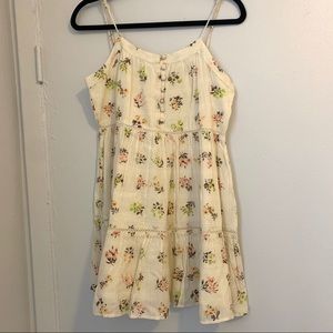 UO Tiered Babydoll Dress with Buttons Size M